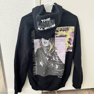 TAYLOR SWIFT Lover Album Black Hoodie - Size Small